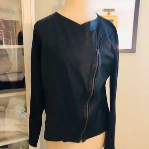 Cotton / leather pull over